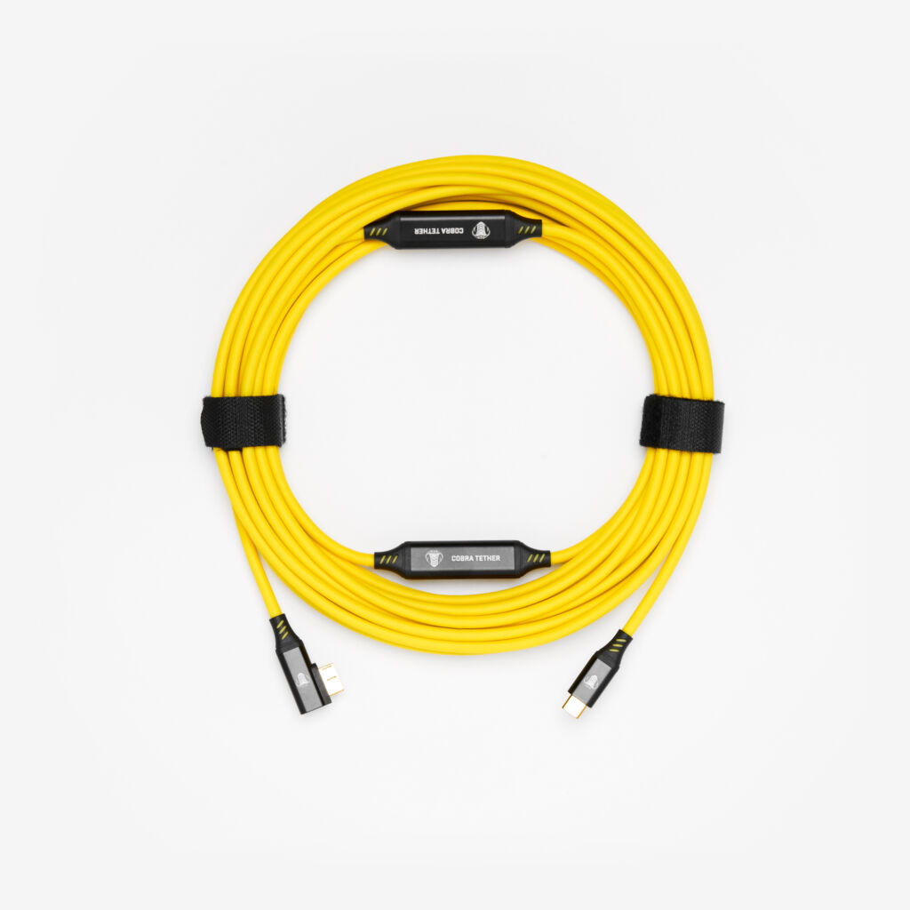 Cobra Tether Usb C To Micro B 90 Tether Cable 10m Yellow