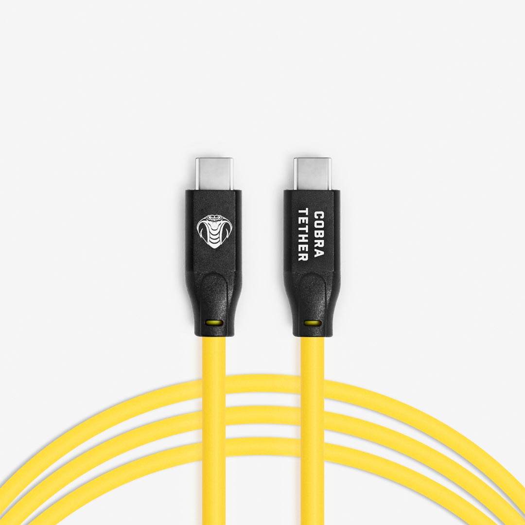 Cobra Tether Usb C To Usb C Straight Tether Cable 5m Yellow