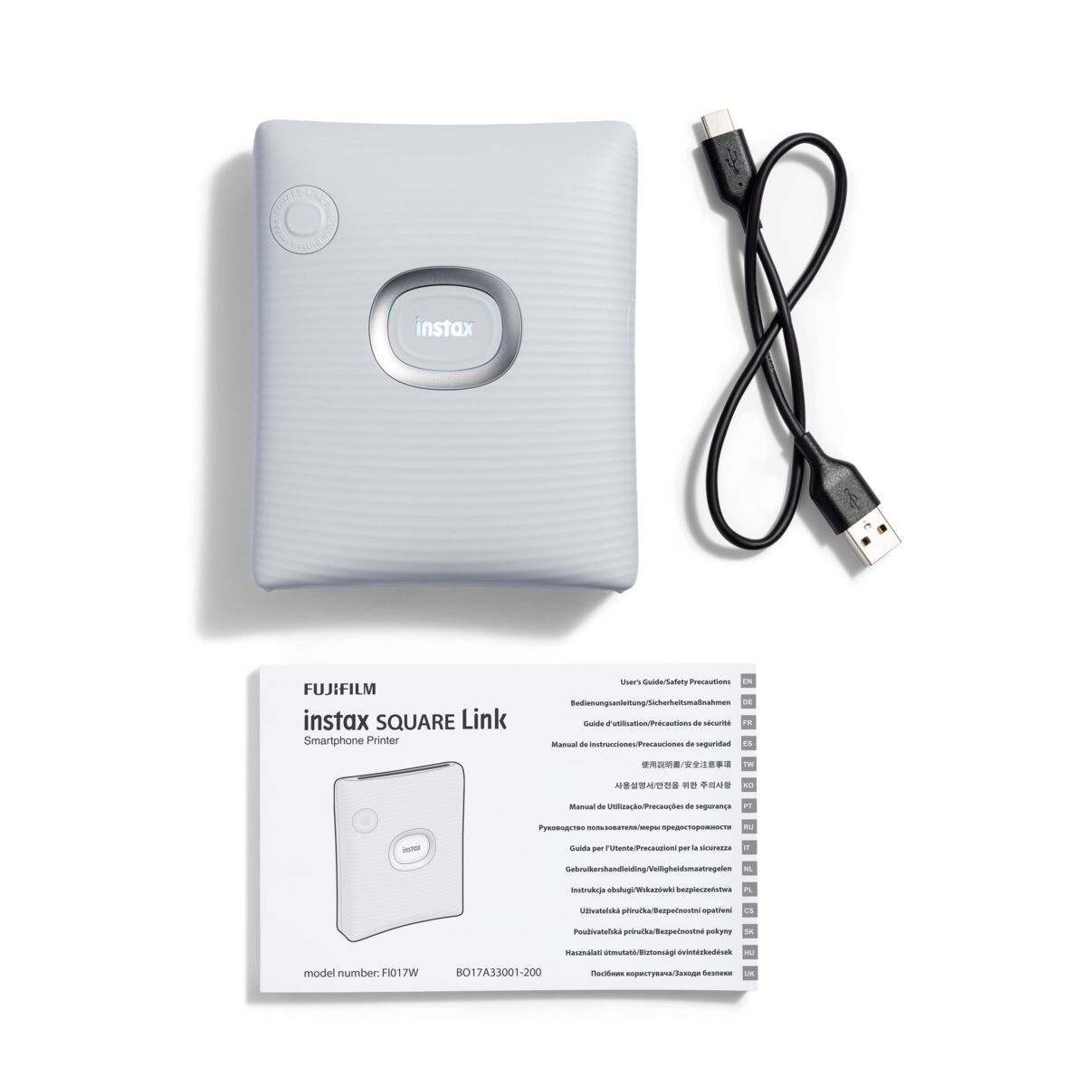 Instax Square Link Ash White Instant Printer