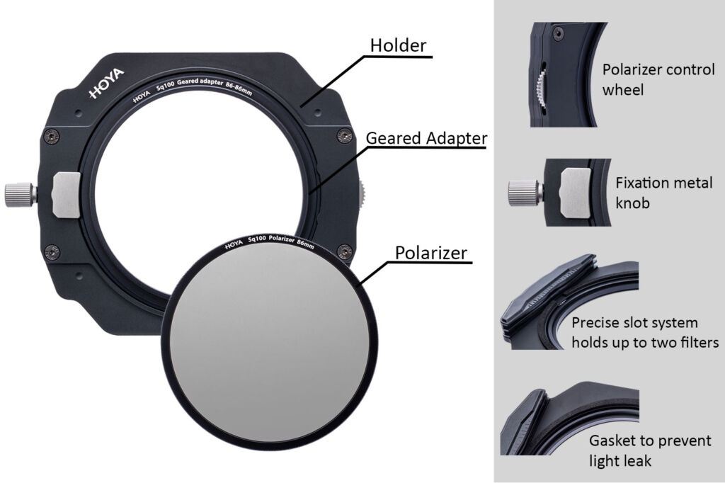 Hoya Sq100 Holder Kit With Polarizer Geared Adapters Hoya Sq100 Holder Kit With Polarizer Geared Adapters