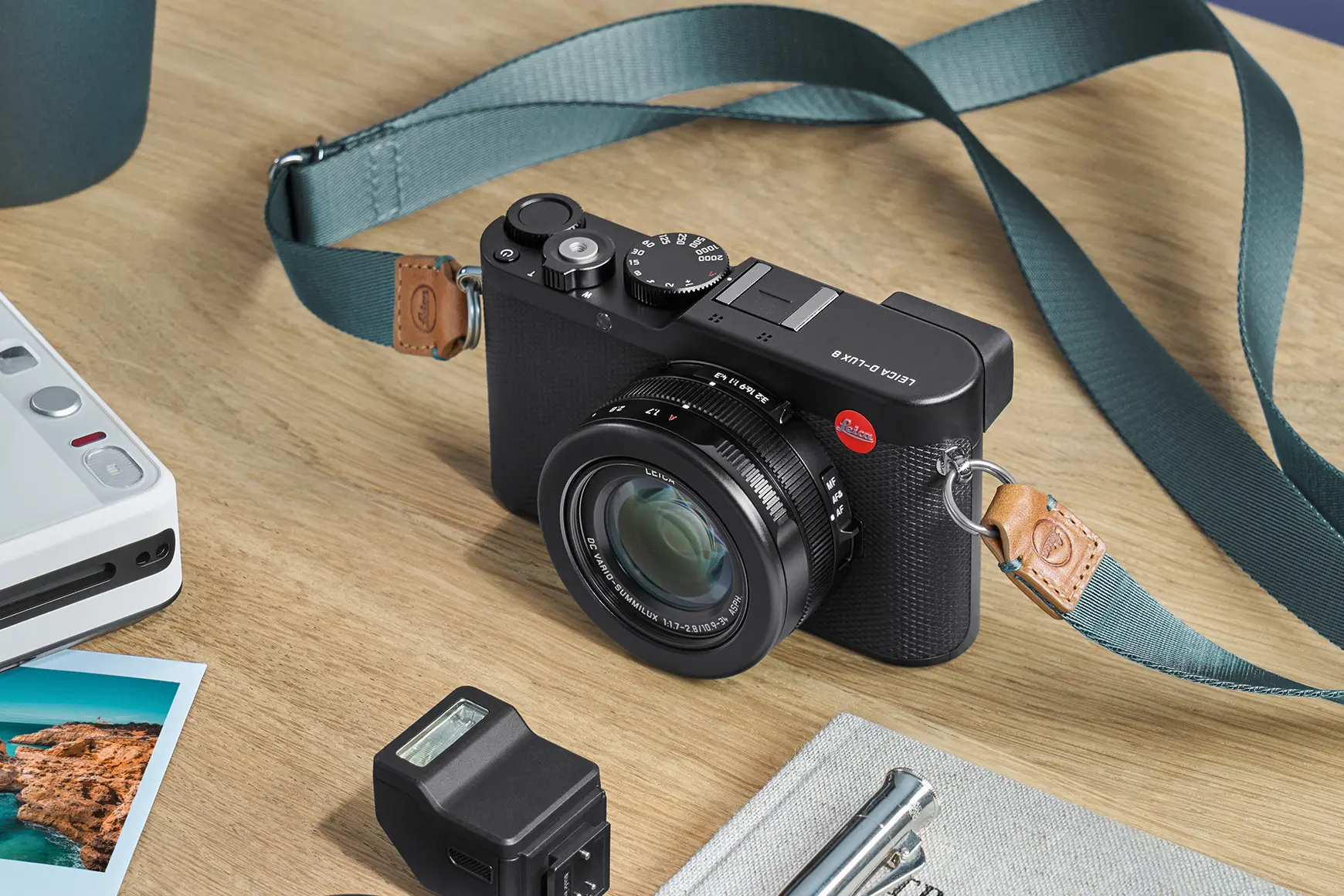 Leica Carryingcarrying Strap Cognac Petrol