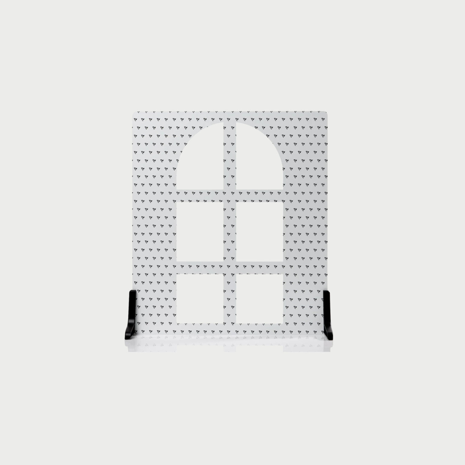 V Flat Shadow Board Arched Window