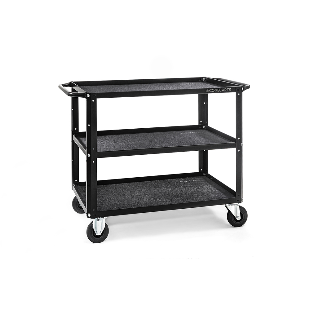 Conecarts Large Cart Black Fabric Mat 2 Shelves