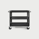 Conecarts Large Cart Black Fabric Mat 2 Shelves