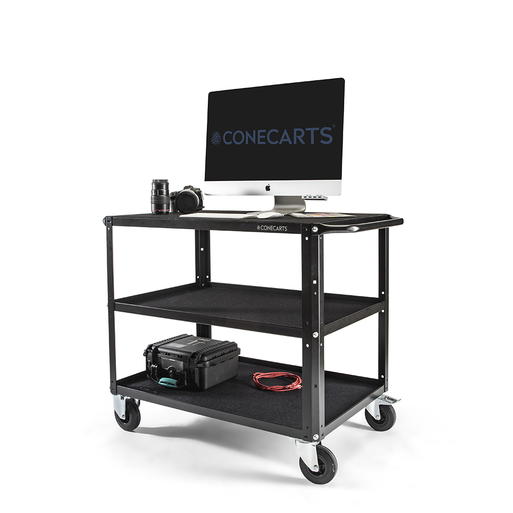 Conecarts Large Cart Workstation Version 3 Shelves