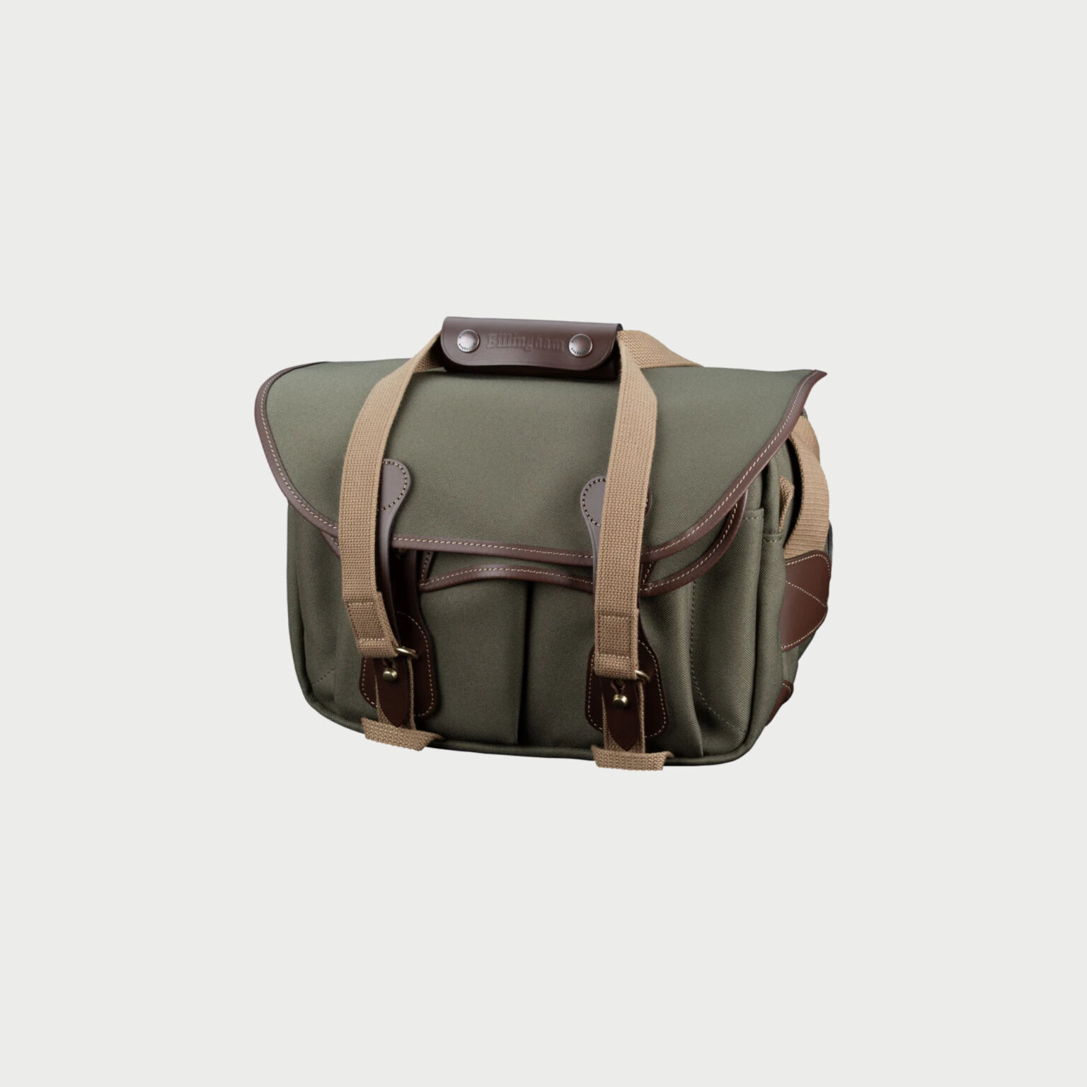 Billingham 225 Mkii Camera Bag Green Fibrenyte Brown Leather