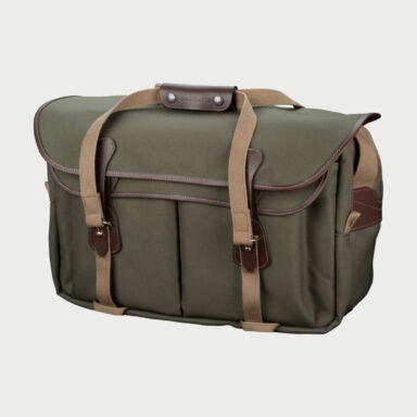 Billingham 445 Mkii Camera Bag Green Fibrenyte Brown Leather Billingham 445 Mkii Camera Bag Green Fibrenyte Brown Leather