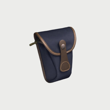 Billingham Avea 7 End Pockets Blue Canvas Brown Leather