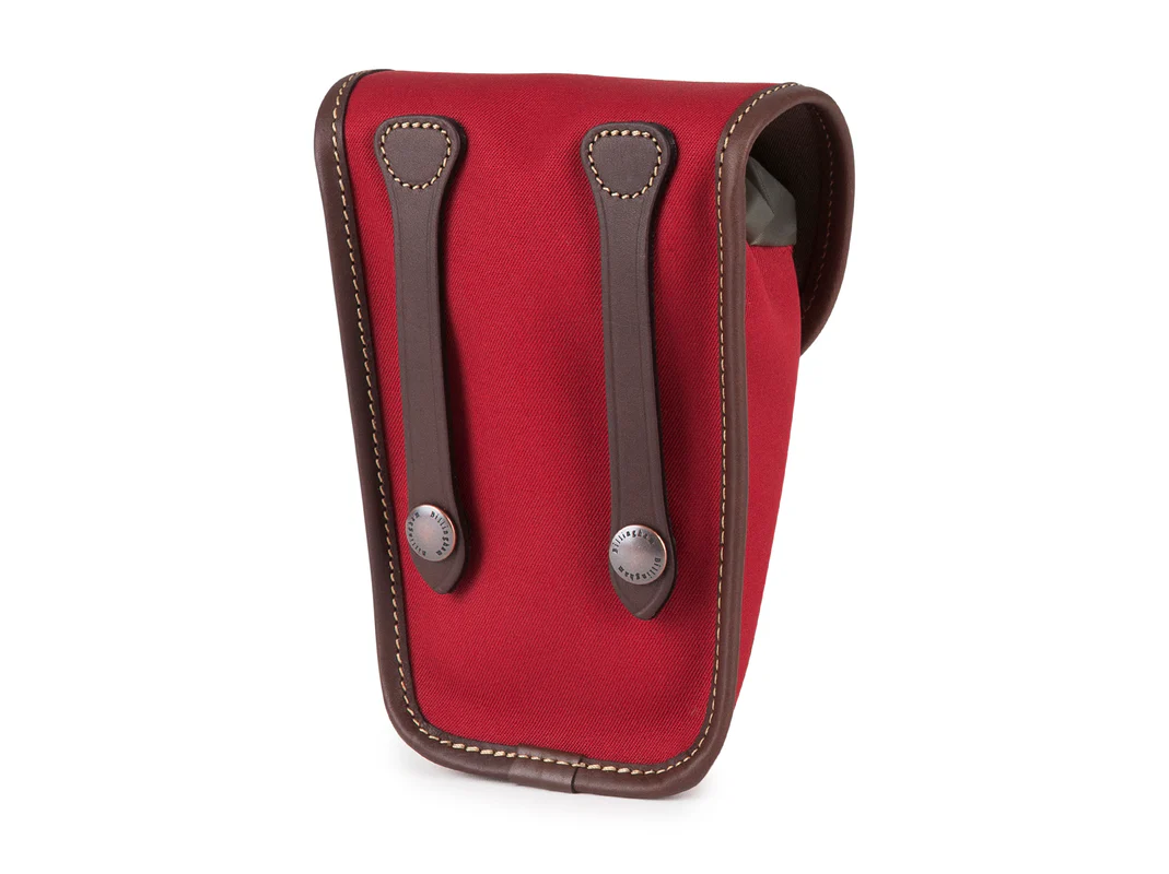 Billingham Avea 7 End Pockets Burgundy Canvas Brown Leather