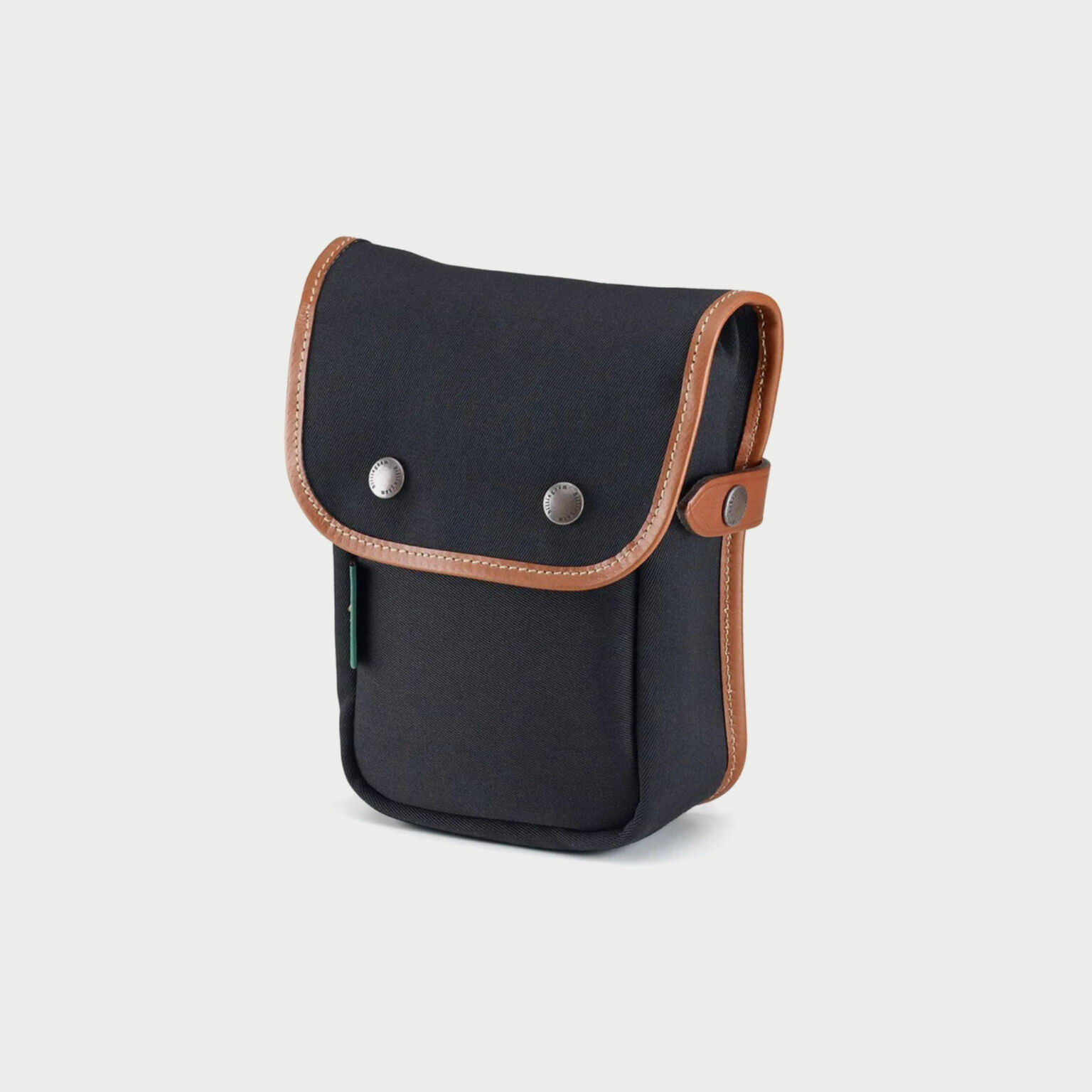 Billingham Delta Pocket Black Canvas Tan Leather