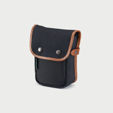Billingham Delta Pocket Black Canvas Tan Leather