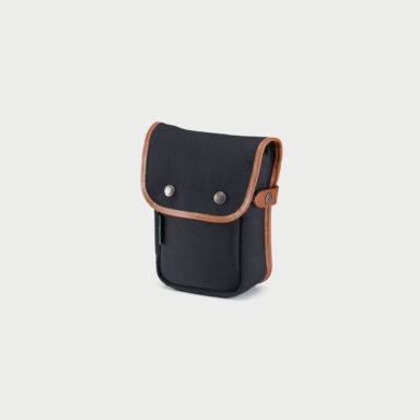 Billingham Delta Pocket Black Canvas Tan Leather