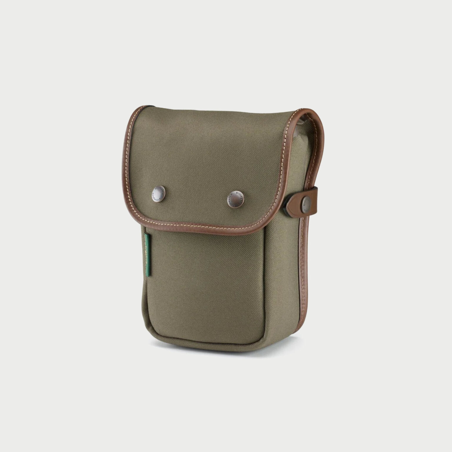 Billingham Delta Pocket Green Fibrenyte Brown Leather