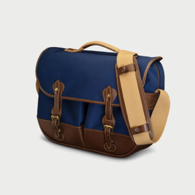 Billingham Eventer Mkii Camera Bag Blue Canvas Brown Leather