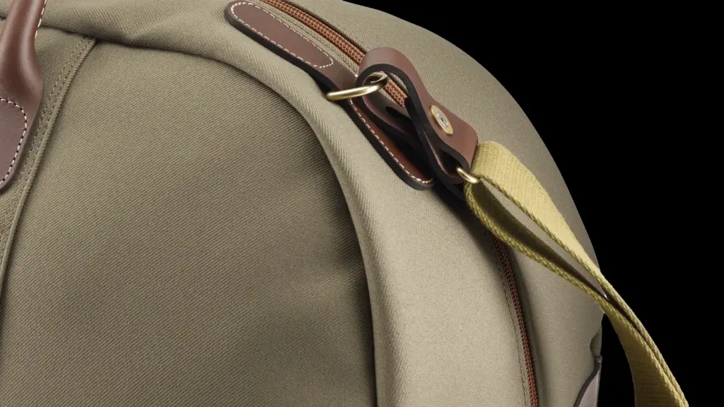 Billingham Overnighter Bag Green Fibrenyte Brown Leather