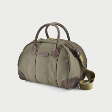 Billingham Overnighter Bag Green Fibrenyte Brown Leather