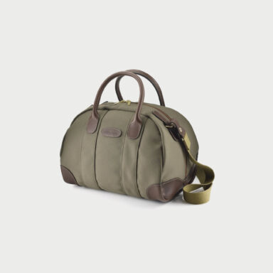 Billingham Overnighter Bag Green Fibrenyte Brown Leather