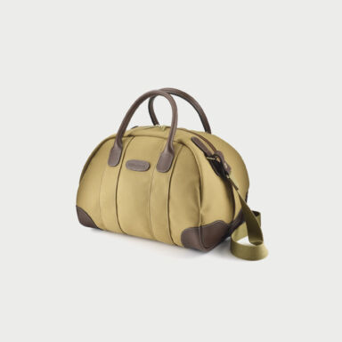 Billingham Overnighter Bag Khaki Fibrenyte Brown Leather