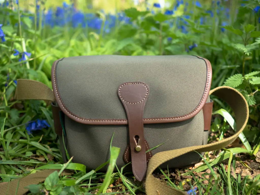 Billingham S2 Camera Bag Green Fibrenyte Brown Leather