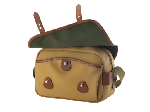 Billingham S3 Camera Bag Green Fibrenyte Brown Leather