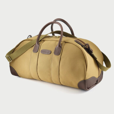 Billingham Weekender Bag Khaki Fibrenyte Brown Leather