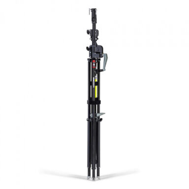 Geared Wind Up Stand With Safety Release Cable Black Chrome
