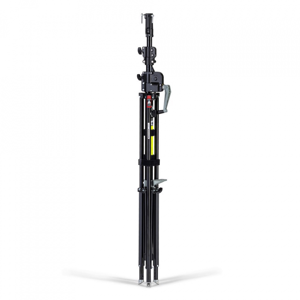 Geared Wind Up Stand With Safety Release Cable Black Chrome