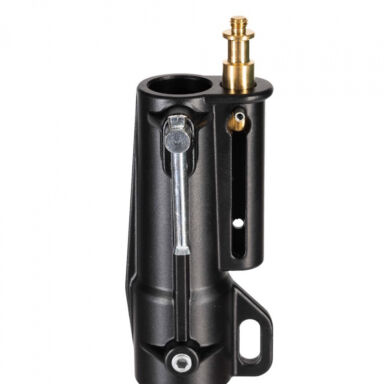Geared Wind Up Stand With Safety Release Cable Black Chrome