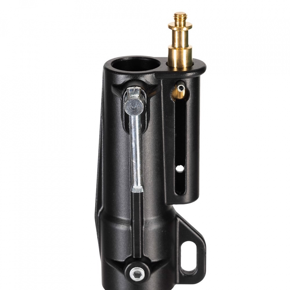 Geared Wind Up Stand With Safety Release Cable Black Chrome