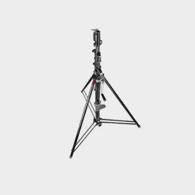 Geared Wind Up Stand With Safety Release Cable Black Chrome