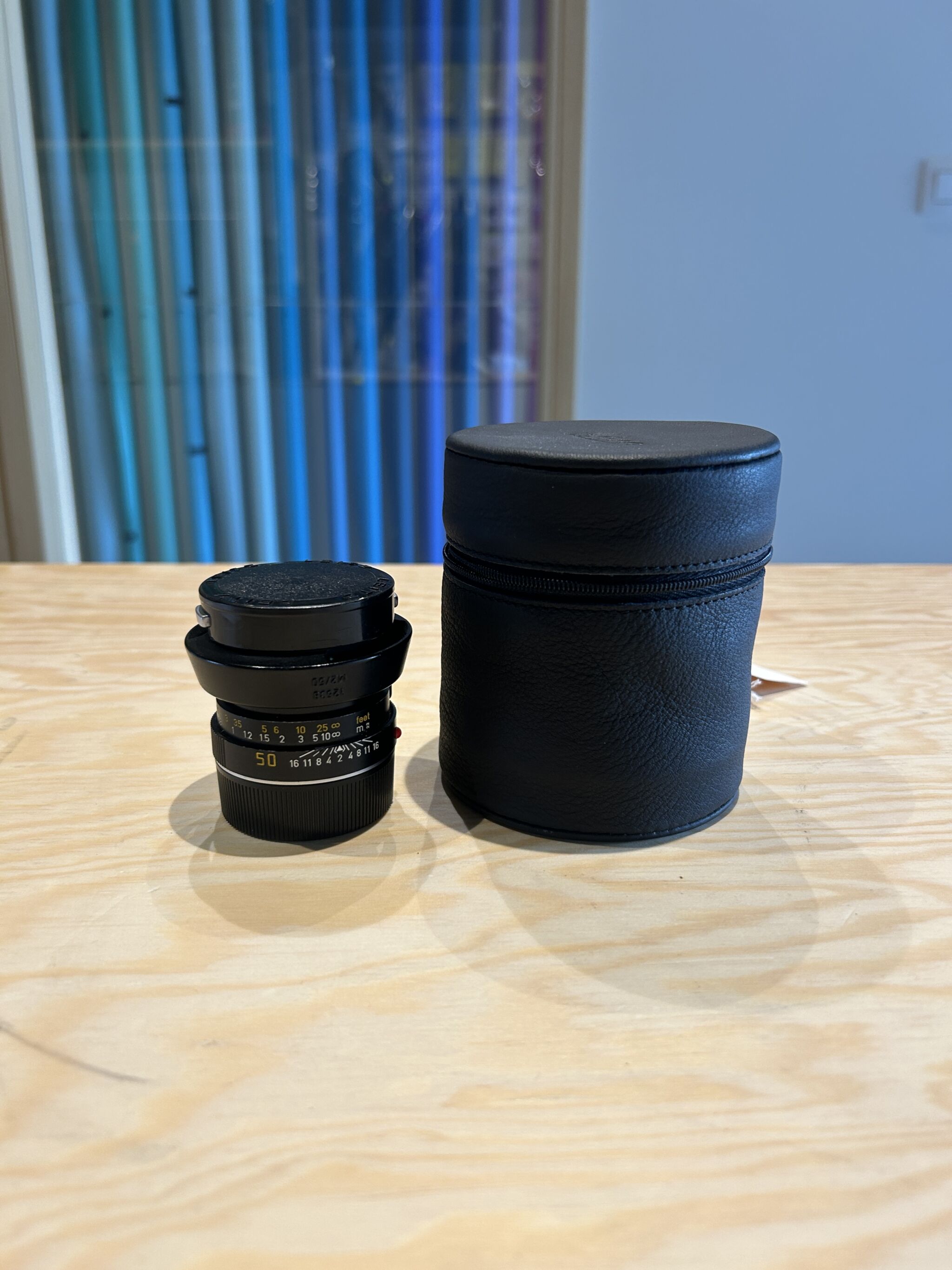Leica Summicron M 50mm F 2 Black Lens Second Hand